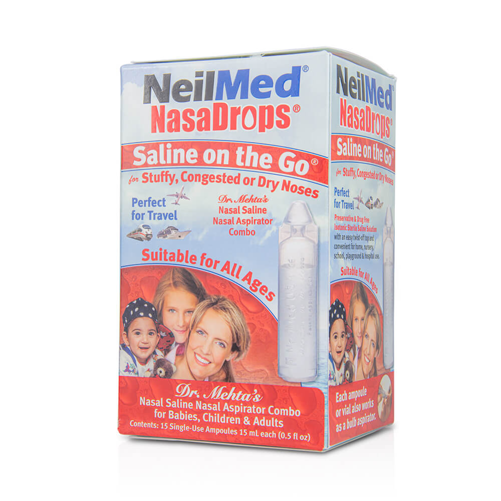 NeilMed NasaDrops Saline on the Go - 15 pack, 0.5 fl oz ampoules