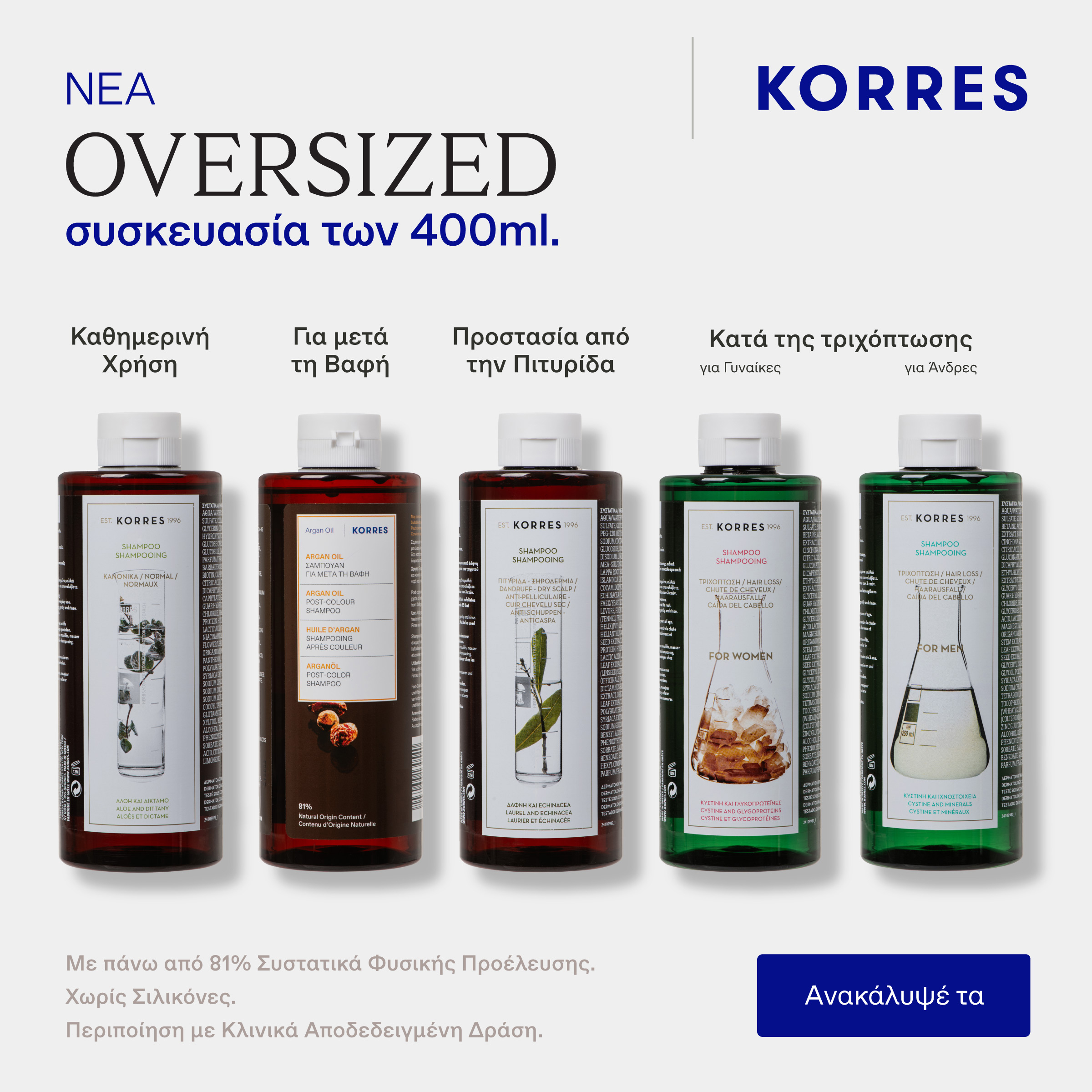 Σαμπουάν Korres 400ml