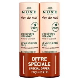 Nuxe Promo Reve de Miel Stick Levres Lip Moisturizing Stick Ενυδατικό Στικ Χειλιών, 2x4g