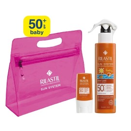 Rilastil Promo Pack Sun System Baby Vapo Spray SPF50+ 200ml & Δώρο Rilastil Sun System Transparent Stick SPF50+ 8.5ml & Νεσεσέρ Ροζ