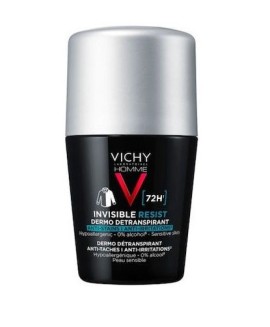 Vichy Homme Invisible Roll-On 72H Αποσμητικό Κατά Των Σημαδιών 50ml