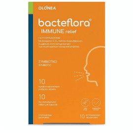 Olonea Bacteflora Immune Relief Συμπλήρωμα Διατροφής για Μείωση των Συμπτωμάτων Κρυολογήματος, 10 κάψουλες