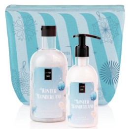 Lavish Care Frosted Winter Wonderland Christmas Set Bath & Shower Gel 500mL & Glitter Body Lotion 300mL