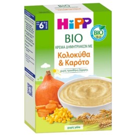 Hipp Bio Κρέμα Δημητριακών με Κολοκύθα & Καρότο 6m+, 200g