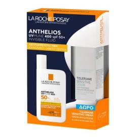 La Roche-Posay Promo Pack Anthelios UVMUNE 400 lnvisible Fluid SPF50+ Αντηλιακό Προσώπου 50ml & ΔΩΡΟ Ενυδατική Κρέμα Toleriane Sensitive 15ml