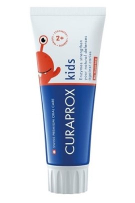 Curaprox Toothpaste For Kids Παιδική Οδοντόκρεμα από 2 Ετών και Άνω με Γεύση Φράουλα Χωρίς Φθόριο, 60ml