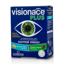 Vitabiotics Visionace Plus28 ταμπλέτες Visionace + 28 κάψουλες με εστέρες λουτείνης & ωμέγα-3