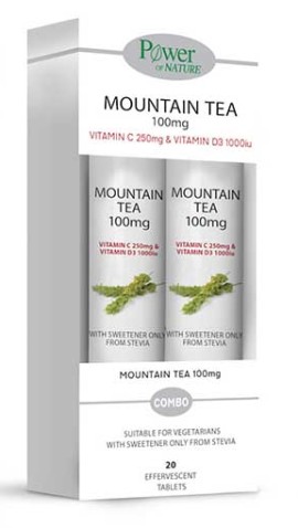 Power Health Mountain Tea 20 αναβράζοντα δισκία & 20 αναβράζονται δισκία Δώρο