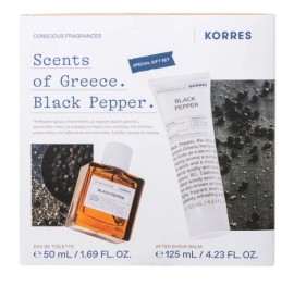 Korres Promo Black Pepper Eau De Toilette 50ml & Aftershave Balm 125ml