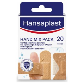 Hansaplast Hand Mix Pack Ελαστικά Επιθέματα Σε 5 Διαφορετικά Σχήματα 20τμχ