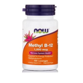 Now Foods Methyl B12 1000 mcg (Methylcobalamin), 100lozenges