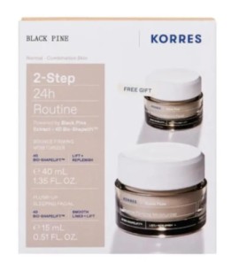 Korres Promo με Black Pine Κρέμα Ημέρας για Σύσφιξη & Lifting, 40ml & Δώρο Black Pine Κρέμα Νυκτός για Σύσφιξη & Lifting, 15ml, 1σετ