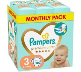 Pampers Premium Care Monthly Pack Νο3 (6-10kg) 200τμχ