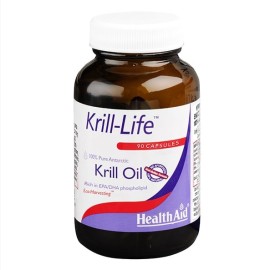 Health Aid Krill-Life Krill Oil, Ω3, Ω6 Λιπαρά & Ασταξανθίνη, 90ταμπλέτες