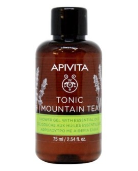 Apivita Tonic Mountain Tea Shower Gel with Essential Oils Αφρόλουτρο με Αιθέρια Έλαια, 250ml