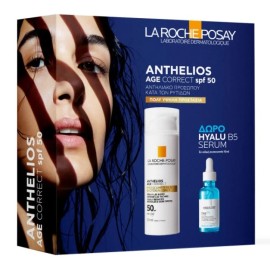 LA ROCHE POSAY Αnthelios Age Correct SPF50, Αντηλιακή Κρέμα Ενάντια της Φωτογήρανσης - 50ml & ΔΩΡΟ Hyalu B5 Serum - 10ml