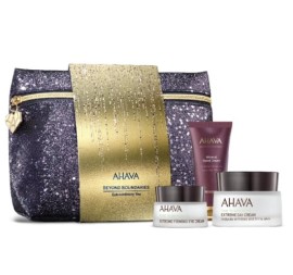 Ahava Extraordinary You X-Mas Pack Extreme Day Cream Αντιγηραντική Κρέμα Ημέρας, 50ml, Extreme Firming Eye Cream Κρέμα Ματιών, 15ml, Vivid Burgundy Mineral Hand Cream Κρέμα Χεριών, 40ml & Νεσεσέρ, 1σετ