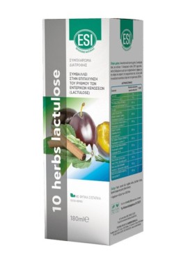 Esi 10 Herbs Lactulose Συμπλήρωμα Διατροφής Για Την Ομαλή Λειτουργία Του Εντέρου 180ml