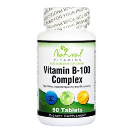 Natural Vitamins B-100 Complex, 50 ταμπλέτες