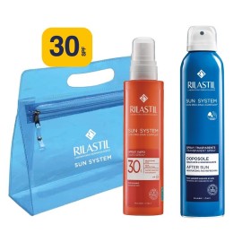 Rilastil Promo Pack Sun System Vapo Spray SPF30 200ml & Δώρο After Sun Spray 200ml και Γαλάζιο Νεσεσέρ