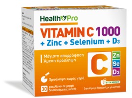 Health Pro Vitamin C + Zinc + D3 + Selenium Direct 30 φακελίσκοι