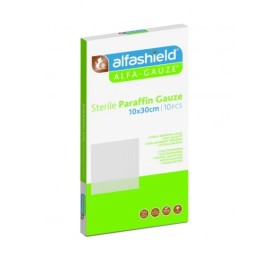 Alfashield Alfa-Gauze Sterile Paraffin Gauze 10x30cm 10 τεμάχια