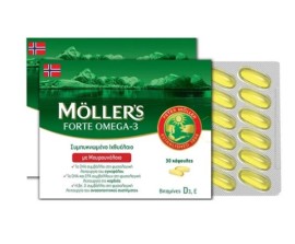 Mollers Forte Omega-3 Vitamins D3 & E, 30 κάψουλες