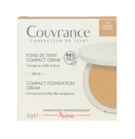 Avene Couvrance Compact Foundation Cream SPF30 με Κρεμώδη Υφή 1.1 Natural, 8.5gr