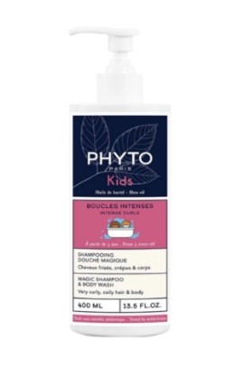 Magic Shower Shampoo, Intense Curls Phyto Kids Απαλό Σαμπουάν για Ξεμπέρδεμα, 400 ml