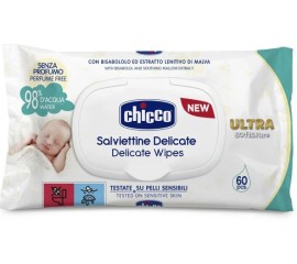 Chicco Ulta Soft & Pure Delicate Wipes 60 τεμάχια