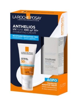 La Roche-Posay Promo Pack Anthelios UVMUNE 400 Hydrating Cream SPF50+ με Άρωμα 50ml & ΔΩΡΟ Ενυδατική Κρέμα Toleriane Sensitive 15ml