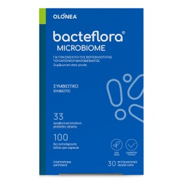 Olonea BacteFlora Microbiome Συμβιωτικό για την Εξισορρόπηση & Αποκατάσταση της Βιοποικιλότητας του Εντέρου, 30 κάψουλες