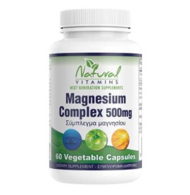 Natural Vitamins Magnesium Complex 500mg, 60 κάψουλες