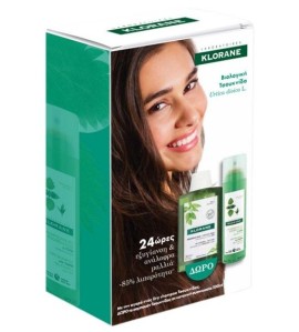 Klorane Dry Shampoo με Τσουκνίδα για Λιπαρά Μαλλιά 150ml Και Δώρο Σαμπουάν με Τσουκνίδα 200ml