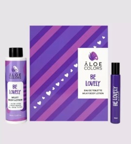 Aloe Colors Be Lovely Gift Set 2024 Σετ Δώρου με Be Lovely Milky Body Lotion Κρέμα Σώματος, 150ml & Be Lovely Eau De Toilette Άρωμα, 10ml, 1σετ