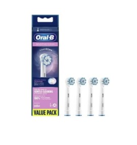 Oral-B Sensitive Clean Ανταλλακτικές Κεφαλές Ηλεκτρικής Οδοντόβουρτσας με Λεπτές Ίνες για Ευαίσθητα Ούλα 4τμχ