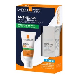 La Roche-Posay Promo Pack Anthelios UVMUNE 400 Oil Control Gel Cream SPF50+ Αντηλιακή Κρέμα Προσώπου 50ml & ΔΩΡΟ Ενυδατική Κρέμα Toleriane Sensitive 15ml