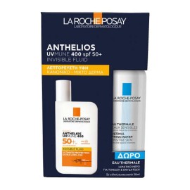 La Roche Posay Anthelios UVmune 400 spf 50+ Λεπτόρρευστη Υφή για Κανονικο-Μικτό Δέρμα, Δώρο Eua Thermale 50ml