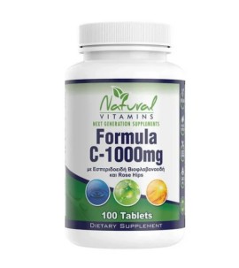 Natural Vitamins C-1000 with Bioflavonoids, 100 Ταμπλέτες