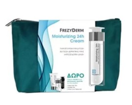 Frezyderm Promo Moisturizing 24h Cream Κρέμα Ενυδάτωσης Προσώπου 50ml & Facial Scrub για Απολέπιση 15ml & Eye Balm 5ml & Velvet Colors Ματ Make-Up Medium Φακελάκι 2ml