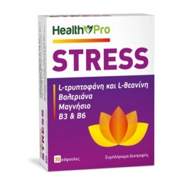 Health Pro Stress Συμπλήρωμα Διατροφής για Ανακούφιση από το Άγχος, 30 κάψουλες