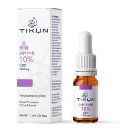 Tikun Any Time 10% CBD 1000mg Υπογλώσσιες Σταγόνες 10ml