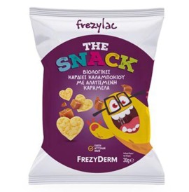 FrezyDerm Frezylac The Snack Organic Corn Salted Caramel Βιολογικές Καρδιές Καλαμποκιού με Αλατισμένη Kαραμέλα, 30gr