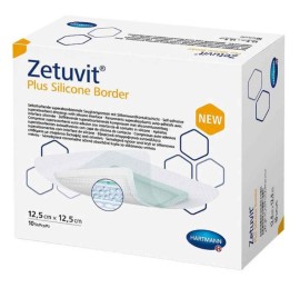 Επιθέματα κατακλίσεων αυτοκόλλητα Hartmann Zetuvit Plus Silicone Border 12,5x12,5 cm | Συσκευασία 10 τεμάχια