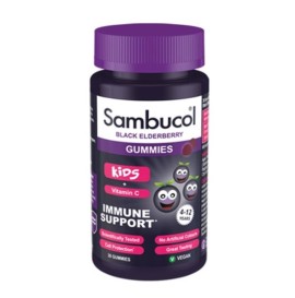 Olvos Sambucol Black Elderberry Kids & Vitamin C, 30 ζελεδάκια