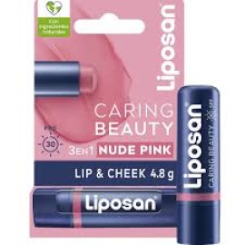 Liposan Caring Beauty Lip & Cheek Spf30, 4.8g - Nude Pink