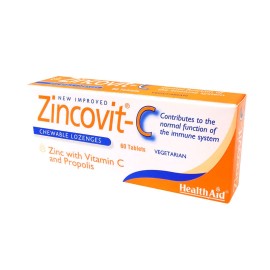 Health Aid Zincovit, με Βιταμίνη C, Ψευδάργυρο και Πρόπολη, 60 ταμπλέτες