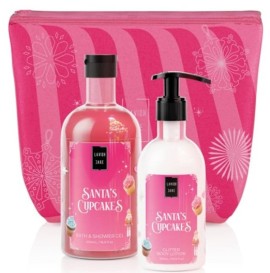 Lavish Care Promo Santa’s Cupcakes Bath & Shower Gel,500ml & Glitter Body Lotion, 300ml & Νεσεσέρ 1 Τεμάχιο