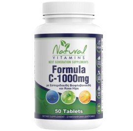 Natural Vitamins Formula C-1000mg, 50 ταμπλέτες