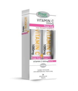 Power Health Promo High Potency Vitamin C 1000mg Rose Hip, 2x20 Αναβράζοντα Δισκία